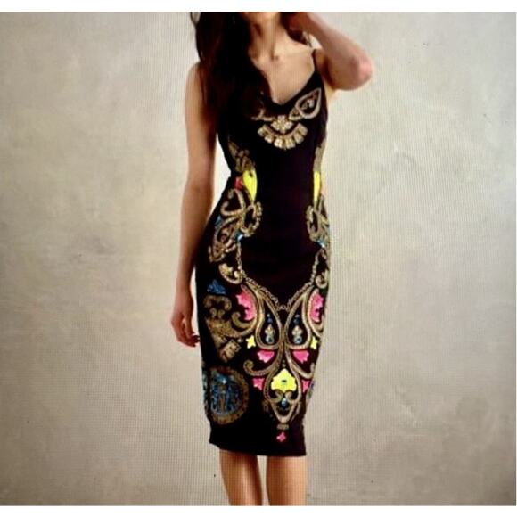 Tracy Reese Anthropologie Embroidered Emele Linen Blend Dress Size 2 - Picture 14 of 14